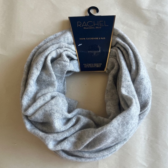 RACHEL RACHEL ROY Cashmere 2-ply Gray Infinity Winter Loop Scarf - Picture 1 of 4